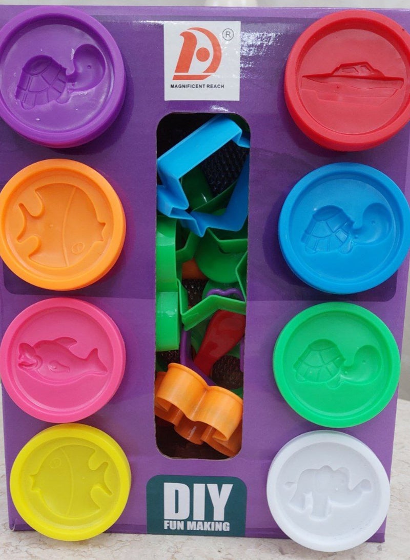 Fruit-scented modeling clay, 8 boxes in 8 different shapes, with shaping tools. - Image 1
